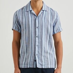 Rails Blue Striped Casual Button Down Shirt